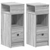 vidaXL Nachtkastjes 2 st met lade 25x31x66 cm grijs sonoma eiken