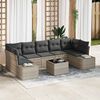 vidaXL Tuin Sofa Set 8 pcs Licht Grijs en Donker Grijs poly rattan
