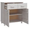 vidaXL Dressoir HAMAR 79x40x80 cm massief grenenhout wit