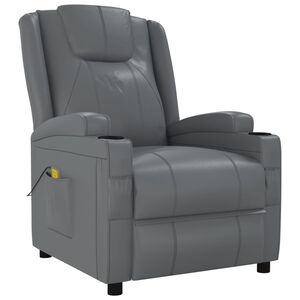 vidaXL Massagestoel kunstleer antracietkleurig