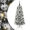 vidaXL Kunstmatige Inklapbare Kerstboom Groen en Wit 150 cm