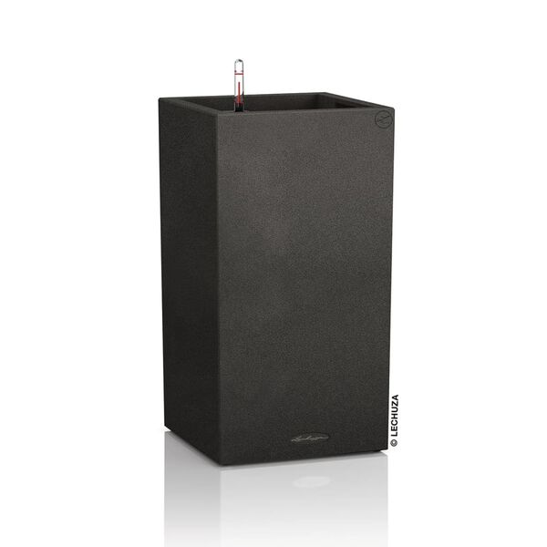 LECHUZA Plantenbak CANTA Stone 30 High ALL-IN-ONE grafietzwart