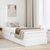 vidaXL Opslag bed met matras met matras Wit 90 x 190 cm Nep Leer