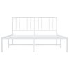 vidaXL Bedframe met hoofdbord metaal wit 160x200 cm