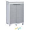 vidaXL Tuinafvalbak met 3 zakken 65x38x102 cm lichtgrijs