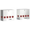 vidaXL Kip voerbak 2 pcs Zilver 60,5 x 29 x 51 cm Gegalvaniseerd staal