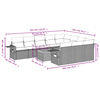 vidaXL 11-delige Loungeset met kussens poly rattan zwart
