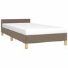 vidaXL Bedframe met hoofdeinde zonder matras 90x190 cm stof taupe