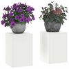 vidaXL Plantenstandaard 2 pcs Wit 24 x 24 x 35 cm Staal