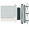 vidaXL zeshoekig gaasgek met palen 25 x 0,5 m PVC-Coated Staal Mesh