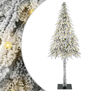 vidaXL Kerstboom met 300 LED met standaard Wit 180 cm PE en staal