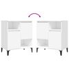 vidaXL Dressoirs 2 st 60x35x70 cm bewerkt hout wit