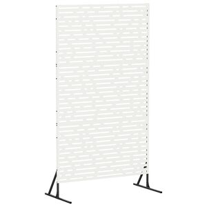 vidaXL Privacyscherm 100 x 50 x 180 cm Staal Wit