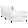 vidaXL Boxspring met matras kunstleer wit 100x200 cm