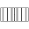 vidaXL Hondenhek 2 pcs Zwart 80 x 80 cm Gegalvaniseerd staal