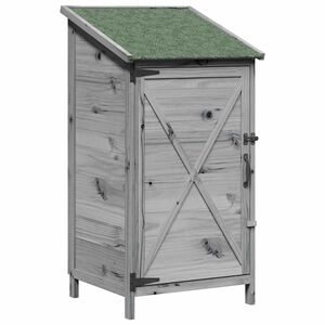 vidaXL Tuinschuur Grijs 59,5 x 56 x 113,5 cm Massief Vurenhout