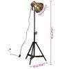vidaXL Vloerlamp 25 W E27 35x35x65/95 cm antiek messingkleurig