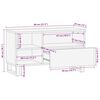 vidaXL TV-kast met lade Bruin 80 x 33,5 x 46 cm Massief Mango Hout