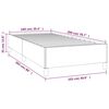 vidaXL Bedframe zonder matras 100x200 cm stof lichtgrijs