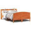 vidaXL Bedframe zonder matras massief grenenhout wasbruin 150x200 cm
