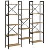 vidaXL Boekenkast 156 x 25 x 167 cm Bewerkt hout Artisan Eiken