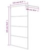 vidaXL Inloopdouchewand 115x195 cm mat ESG-glas zwart