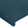 vidaXL Bedframe zonder matras 90x200 cm fluweel donkerblauw