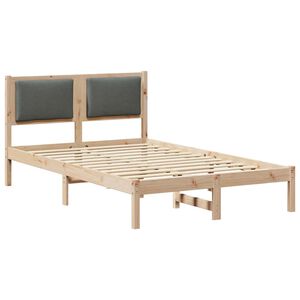 vidaXL Bedframe Donkergrijs 120 x 190 cm Massief grenenhout