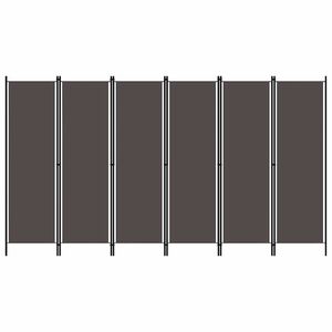 vidaXL Kamerscherm met 6 panelen 300x180 cm antraciet