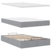 vidaXL Ottoman bed met matras en LED's 120x200cm stof lichtgrijs