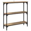 vidaXL Wandtafel Artisan Eiken 75 x 22,5 x 75 cm Bewerkt hout