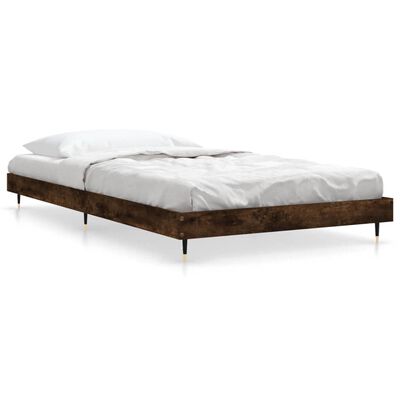 vidaXL Bedframe zonder matras hout gerookt eikenkleurig 100x200 cm