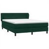vidaXL Boxspring met matras fluweel donkergroen 160x220 cm
