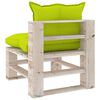vidaXL 4-delige Loungeset met kussens pallet grenenhout
