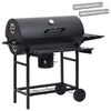 vidaXL Vaten Grill met Wielen en Planken 3 st 115 x 85 x 95 cm Metaal