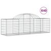 vidaXL Schanskorven 40 st gewelfd 200x50x60/80 cm ijzer