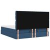 vidaXL Ottoman bed met matrassen 200x200cm stof blauw