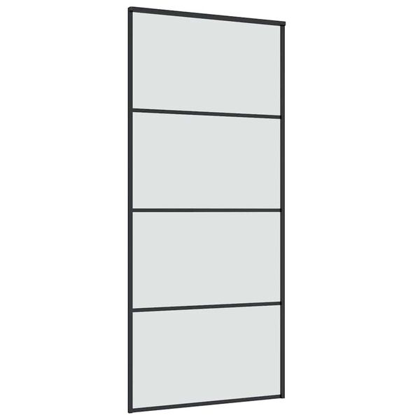 vidaXL Schuifdeur met beslag 90x205 cm ESG-glas en aluminium