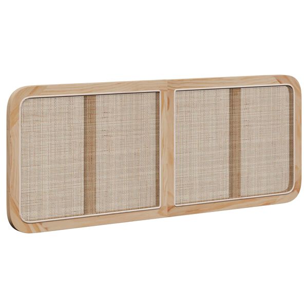 vidaXL Hoofdbord met hoofdeinde Naturel 140 x 55 x 3 cm Rattan