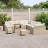 vidaXL Tuin Sofa Set met kussen 13 pcs beige en cr&egrave;mekleurig