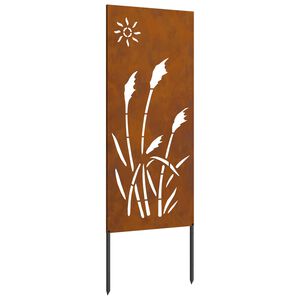 vidaXL Tuin Privacy Screen Fretwerk Roestig 50 x 140 cm weervast staal