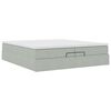 vidaXL Ottoman bed met matrassen 200x200cm fluweel lichtgrijs