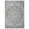 vidaXL Buitenkleed met patroon platgeweven 160x230 cm blauw
