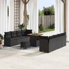 vidaXL Tuin Sofa Set 11 pcs Zwart poly rattan