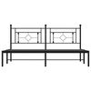 vidaXL Bedframe met hoofdbord metaal zwart 180x200 cm