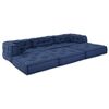 vidaXL Modulair bank 3 pcs Indigo Stof
