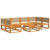 vidaXL 7-delige tuinbankset met kussens acaciahout & touw