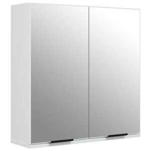 vidaXL Badkamerkast met spiegel 64x20x67 cm wit
