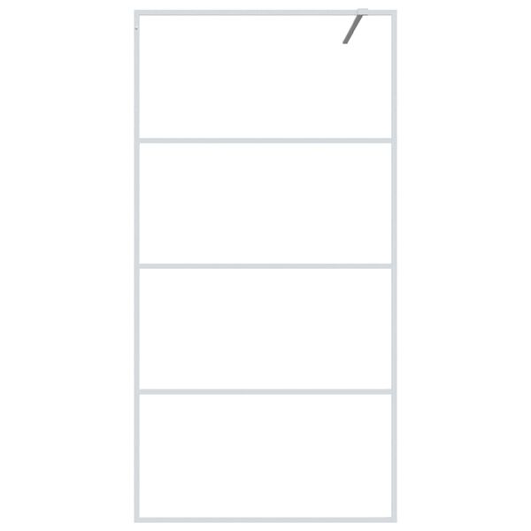 vidaXL Inloopdouchewand 100x195 cm transparant ESG-glas wit