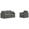 vidaXL Bankstel 2 pcs Donkergrijs 158 x 78 x 80 cm Fluweel